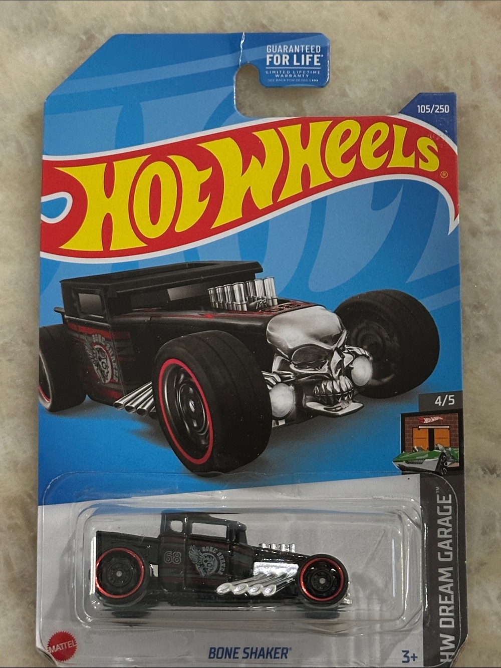 Hot Wheels Bone Shaker Black & Red Die-Cast Toy Car